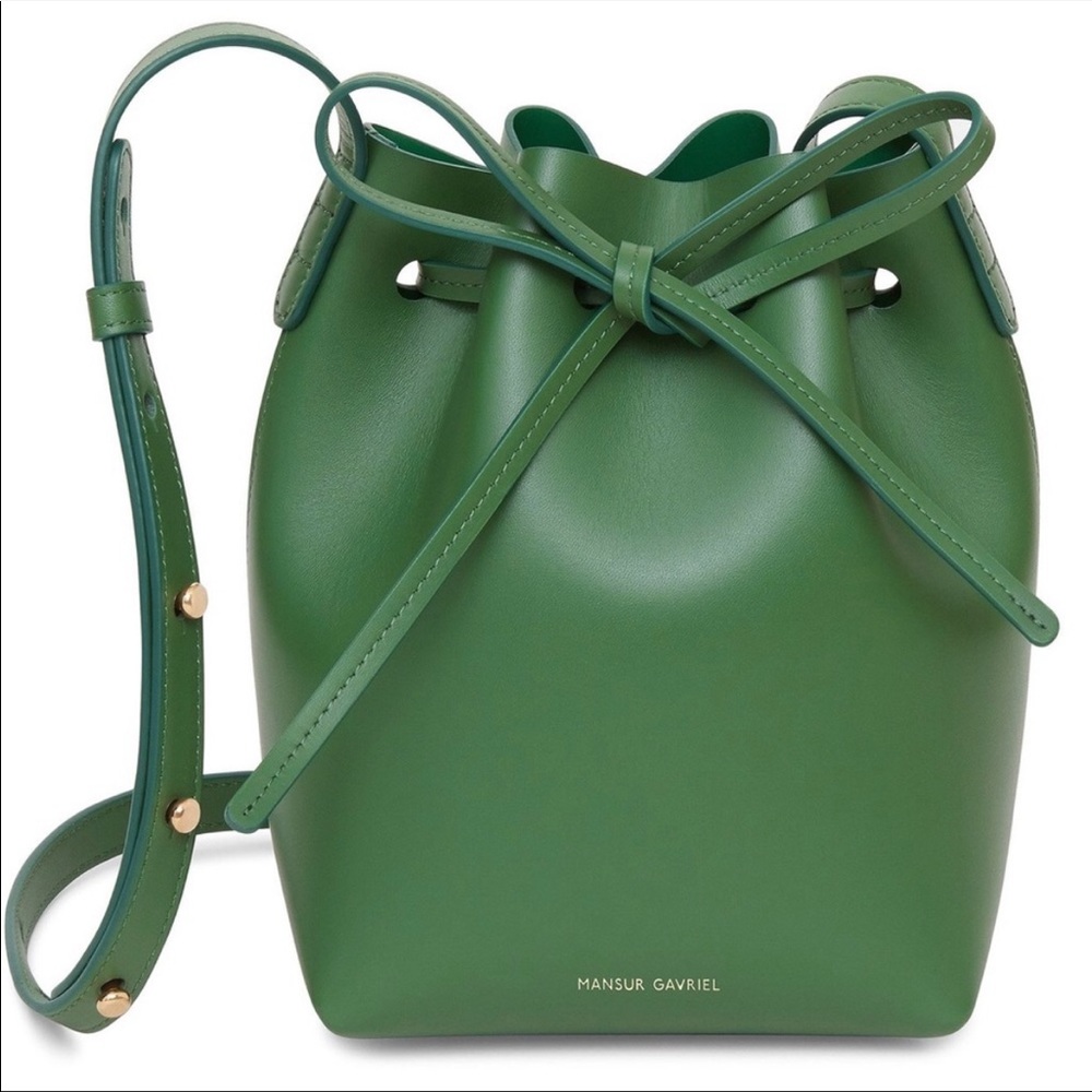 Mansur Gavriel Mini Mini Bucket Bag Green